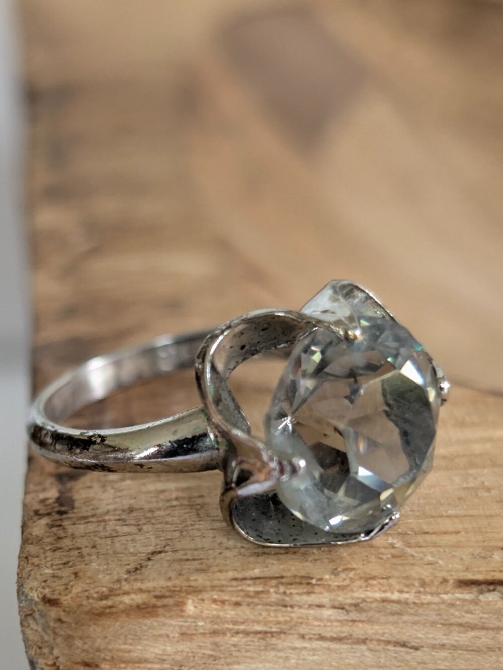 Vintage Clark & Coombs Sterling Taxco/Modernist Style Midcentury Floral Ring 7